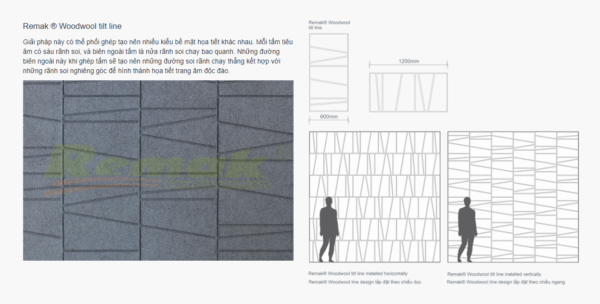 Tiêu âm len gỗ Woodwool Design- tấm tiêu âm trang trí