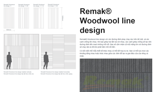 Tiêu âm len gỗ Woodwool Design- tấm tiêu âm trang trí