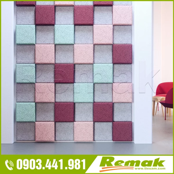 Len gỗ tiêu âm WoodWool Tiles- gạch tiêu âm trang trí