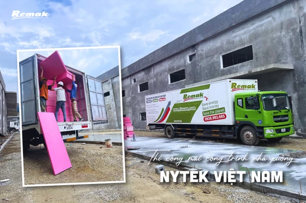 Remak® XPS được sử dụng để cách nhiệt mái nhà xưởng tại công ty Nytek Việt Nam