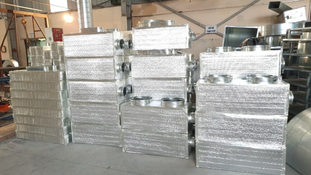 Xốp pe bọc ống gió rất nhanh và thẩm mỹ, rút gọn thời gian thi công