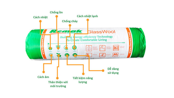 Bông thủy tinh Remak cách âm cách nhiệt
